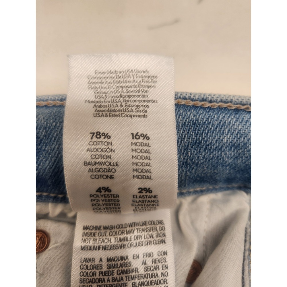 Mother The Insider Crop Step Fray Denim Jeans Womens 30 Blue Limited Edition - Picture 11 of 12